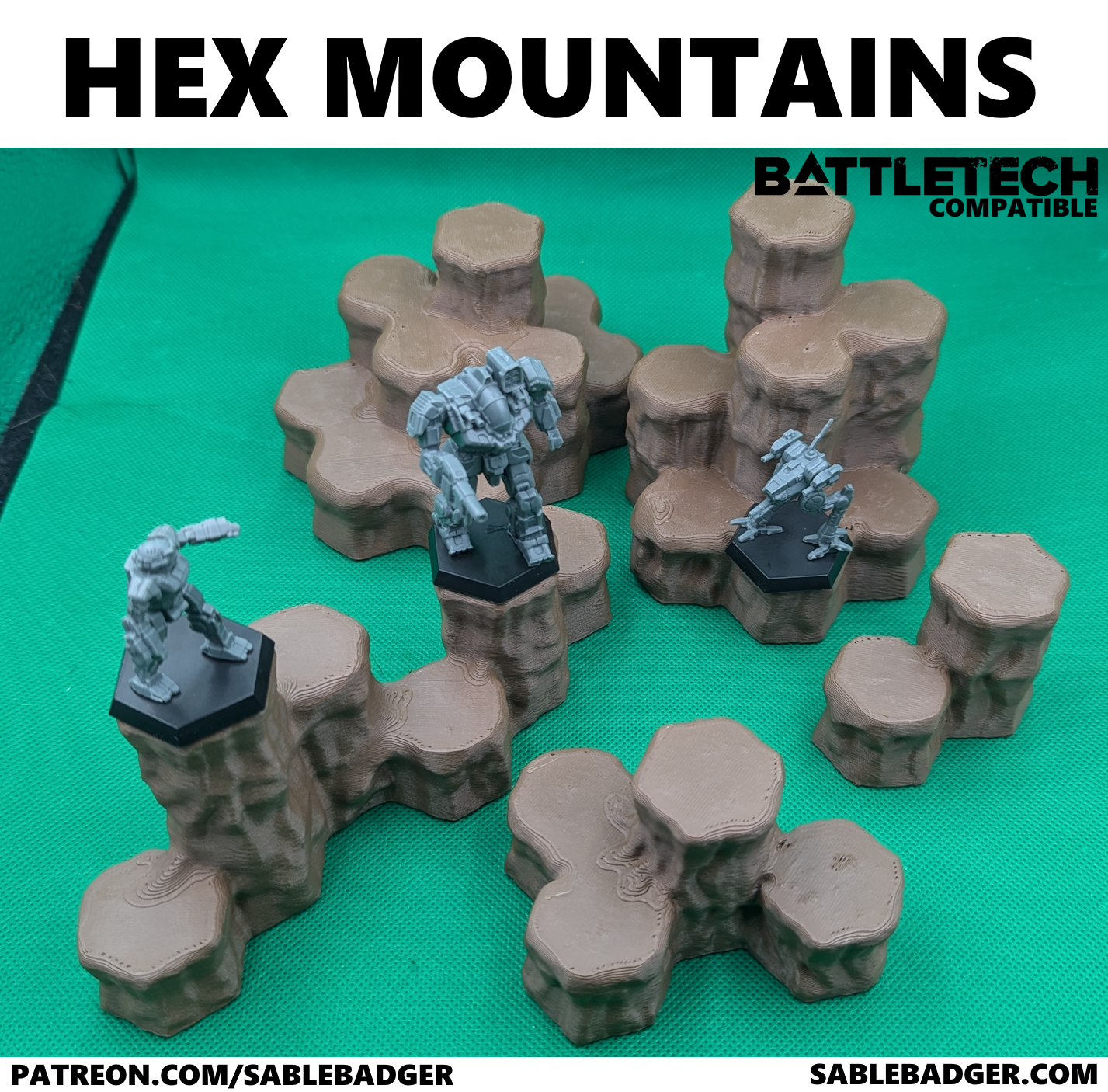 Battletech - Hex based Mountains